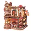 Robotime 3D-Holzpuzzle Kaffeefabrik / Spielbox / 593 Teile / ab 14 Jahren / LED-Beleuchtung / USB-C