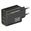 Esperanza EZC107K schwarz / Ladegerät / 4× USB-A / 36 W / Quick Charge 3.0