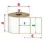 ZEBRA Z-Ultimate 3000T Synthetiketiketten 38 x 13 mm / Rolle, 127 mm / Rolle, 25,4 mm / 4650 Stück / Packung, 1 Rolle