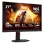 27" AOC 27G4ZR Schwarz / Monitor / Schnelles IPS-Display / 1920 x 1080 / 260 Hz / 0,3 ms MPRT / HDR10 / 2 x HDMI + DP / Pivot