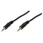 LogiLink Audiokabel, 3,5-mm-Klinkenstecker, schwarz / Audiokabel / 3,5 mm - 3,5 mm / 2 m / vernickelte Stecker