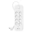 Belkin Mehrfachsteckdose mit Überspannungsschutz, 8 x 900 J / Mehrfachsteckdose / USB-A + C, 18 W / 2 m Kabel