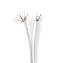 Nedis IEC/CAT6 Kombikabel weiß / Antennen- und Netzwerkkabel / RG58 / 75 Ohm / 25 m
