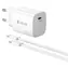 Devia Ultra6 PD Dynamisches Ladegerät weiß / Netzladegerät / USB PD / 40 W (max. 60 W) / + Kabel