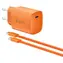 Devia Ultra6 PD Dynamisches Ladegerät orange / Netzladegerät / USB PD / 40 W (max. 60 W) / + Kabel
