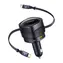 Baseus Enjoyment Max C00035507121-02 schwarz / Kfz-Ladegerät / 2x USB-C + USB-C- und Lightning-Kabel / 90 W