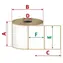 ZEBRA Z-Perform 1000T / Papieretiketten / 70 x 32 mm / 4240 Stück/Rolle / Rollendurchmesser 200 mm / Kern 76 mm