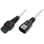 MicroConnect Verlängerungskabel mit IEC-Verriegelung C13-C14, weiß / Verlängerungskabel / 1,5 m / 230 V / 10 A