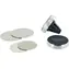Schwaiger Magnet-Autohalterung, 6 Stück, silber / Magnetische Autohalterung / Aluminium / Gitter und Klebefläche