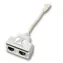 EFB T-Adapter Cat.6 2x RJ-45 weiß / Adapter / 0,15 m / 0,1 Gbit/s