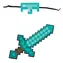 Minecraft Steve Diamant-Accessoire-Set zum Verkleiden / Lizenzierte Accessoires / Maske und Schaumstoffschwert