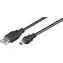 MicroConnect Kabel USB-A auf Mini-USB, 10 m, schwarz / Kabel / 480 Mbit/s