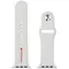 Audi Sport Silikonarmband mit rotem Logo für Apple Watch 44/45/46/49 mm, weiß / Armband / Silikon