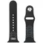 Schwarzes Silikonarmband mit Audi-Geometrie-Muster / Passend für Apple Watch 40/41/42 mm