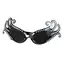 Rappa Brille Lady G schwarz / Karnevalsaccessoire / Silberne Punkte