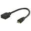 Valueline HDMI - Mini-HDMI-Adapter, schwarz / Adapter / vergoldete Anschlüsse / 4K / 3D / 20 cm