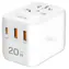 LogiLink Slim Ladegerät weiß / Ladegerät / GaN / 20 W / 2x USB-A QC / USB-C PD / 3 Anschlüsse