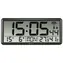HAMA 186352 Jumbo Digitale Wanduhr schwarz / Thermometer und Hygrometer / Funkgesteuert
