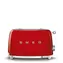 SMEG 50's Retro Style rot / Toaster / 950 W / 2 Schlitze / 2 Toasts / 6 Bräunungsgrade
