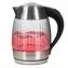 Salente StripeGlass silberrote Hintergrundbeleuchtung / Wasserkocher / 2200 W / 1,8 l / Edelstahl/Glas