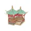 Woodcraft 3D-Holzpuzzle des berühmten Gebäudes Yueyang Tower in Farbe / 10 Teile / ab 3 Jahren / Schwierigkeit: einfach