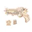 Woodcraft (XJ-G008) 3D-Holzpuzzle Virbius Gummibandpistole / 29 Teile / ab 14 Jahren / Schwierigkeit: einfach