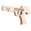 Woodcraft Holz-3D-Puzzle Gummibandpistole / 18 Teile / ab 14 Jahren / Schwierigkeit: einfach