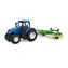 AMEWI 22599 blau / RC Traktor mit Rechen / 1:24 / Alter: 6+ / Fernbedienung / 2,4GHz / 500mAh Li ION