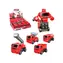 MaDe 14064 - Roboter - Feuerwehrautos, wechselnd, Schwungrad, 11,5 x 6,5 x 8,5 cm
