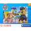Clementoni Bilderbausteine Paw Patrol, 12 Bausteine / ab 3 Jahren