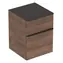 Geberit Smyle Square - Beistellschrank aus Hickory-Walnussholz / 2 Schubladen