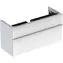 Geberit Smyle Square - Waschtischunterschrank Hochglanzweiß/Mattweiß / 118x47x62 cm / 2 Schubladen