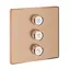 Grohe Grohtherm SmartControl - Unterputzventil für 3 Geräte, gebürstet, Warm Sunset