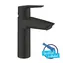 Grohe QuickFix Start - Waschtischarmatur mit Push-Open-Auslauf, mattschwarz