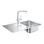 Grohe Spülbecken - K500 Spülbecken-Set und Minta Armatur, gebürsteter Edelstahl/Chrom