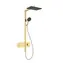 Hansgrohe Raindance Alive Q - Duschset mit Thermostat | 21 x 34 cm | 3 Strahlarten | EcoSmart | polierte Goldoptik