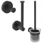 Ideal Standard IOM - Badezimmer-Accessoire-Set | Milchglas/Schwarz