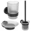 Ideal Standard IOM - Badezimmer-Accessoires-Set | Milchglas/Schwarz