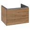 Villeroy & Boch Subway 3.0 - Waschtischunterschrank mit LED-Beleuchtung, 62 x 43 x 48 cm, 1 Schublade, Eiche Kansas/Aluminium glänzend