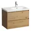 Laufen Lani - Waschtischunterschrank | 74x45x52cm | 2 Schubladen | Eiche