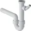 Geberit - Geruchsverschluss für Spülbecken, mit abgewinkelter Schlauchschelle, horizontalem Auslass, d 50 mm