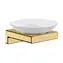 Hansgrohe - Seifenschale mit Halter, mattiertes Glas/poliertes Gold-Look