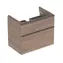 Geberit - Waschtischunterschrank, 73 x 47 x 62 cm, 2 Schubladen, Nussbaum/Lava