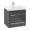 Villeroy & Boch - Waschtischunterschrank, 58 x 51 x 45 cm, 2 Schubladen, Kristallgrau