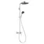 Hansgrohe - Duschset mit Mischbatterie, Durchmesser 24 cm, 2 Strahlarten, EcoSmart, Chrom