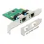 DeLock PCI-E x1 Netzwerkkarte 2x GLAN RJ45 (F)
