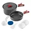 Neo Tools 63-146 grau / Utensilienset 7 in 1 Tourist / Aluminium / Topf | Pfanne | 2x Teller | Schöpfkelle | Kelle | Pilz