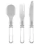 Neo Tools 63-148 grau / 3-in-1 Touristenbesteck / klappbar / praktischer Koffer