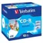 Verbatim 10 Stück CD- R 700 MB 52x (großflächig bedruckbar) / JewelCase