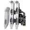 Axagon PCEA-S4N, PCIe-Controller - 4X serieller Port (RS232) 250 kbps, inkl. LP